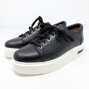 Linea Paolo Fenton Platform Sneaker Black Leather